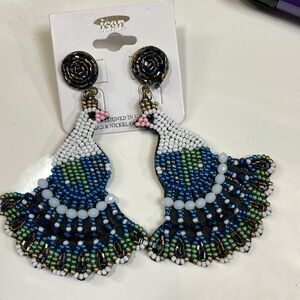 Seed bead post earrings